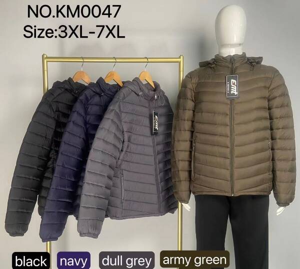 Kurtki męska zimowe Roz 3XL-7XL, 1 Kolor Paczka 5 szt