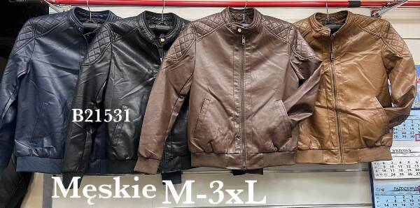 Kurtka męska skórzana Roz M-3XL, 1 Kolor Paczka 5 szt