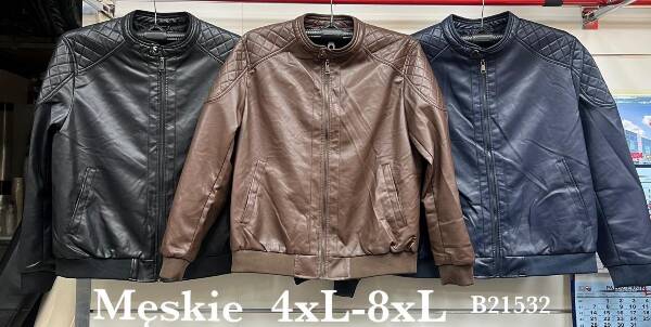Kurtka męska skórzana Roz 4XL-8XL, 1 Kolor Paczka 5 szt