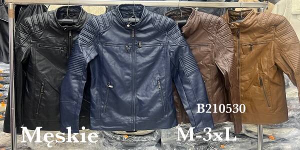 Kurtka męska skórzana Roz M-3XL, 1 Kolor Paczka 5 szt