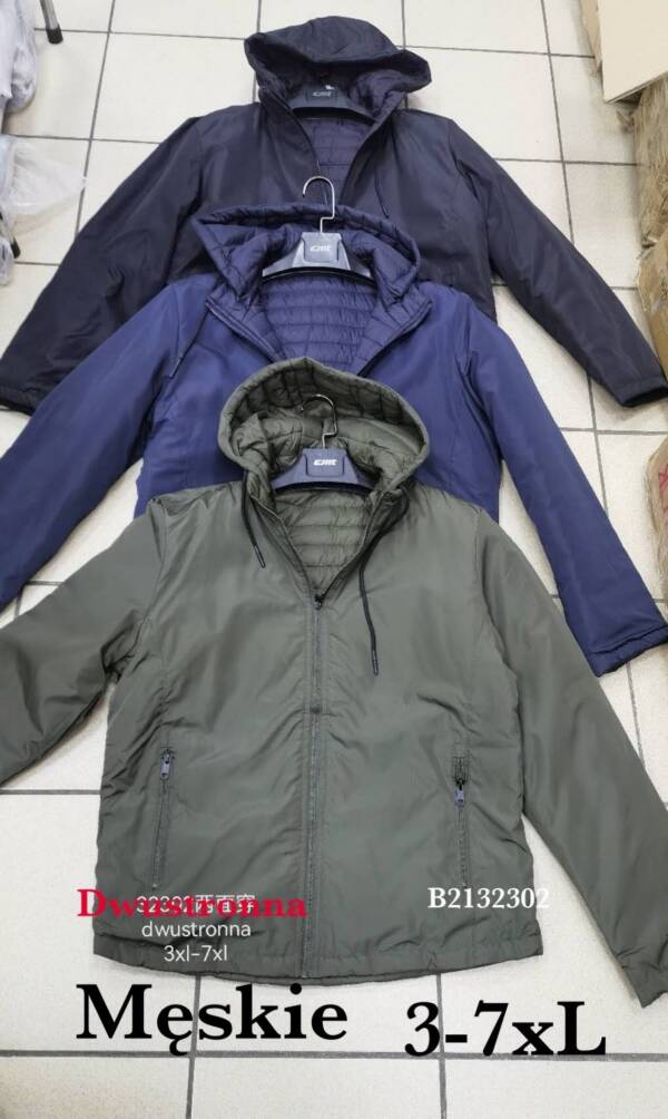 Kurtka męska cienka Roz 3XL-7XL, 1 Kolor Paczka 5 szt