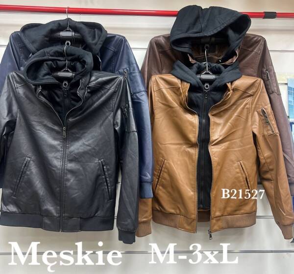 Kurtka męska skórzana Roz M-3XL, 1 Kolor Paczka 5 szt