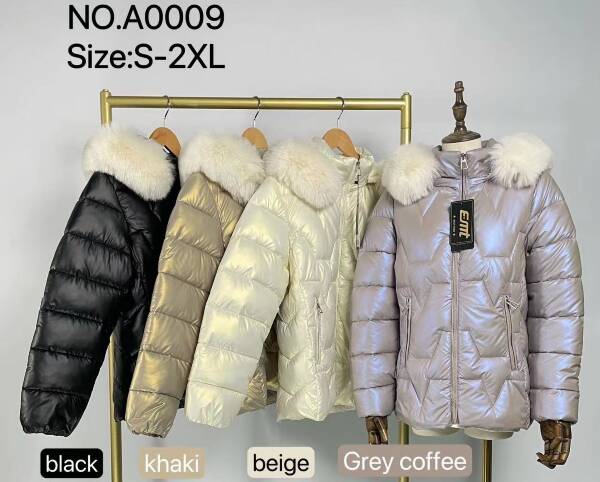 Kurtki damskie zimowe Roz S-2XL, 1 Kolor Paczka 5 szt