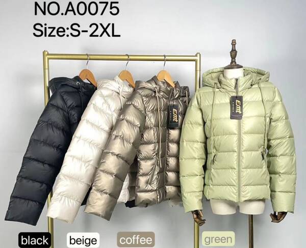 Kurtki damskie zimowe Roz S-2XL, 1 Kolor Paczka 5 szt