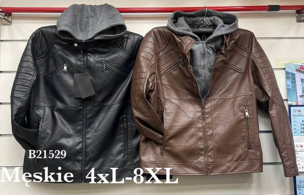 Kurtka męska skórzana Roz 4XL-8XL, 1 Kolor Paczka 5 szt