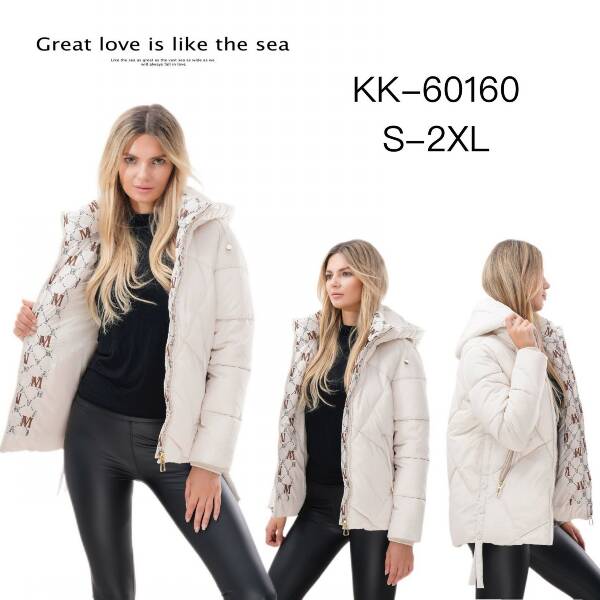 Kurtki damskie zimowe Roz S-2XL, 1 Kolor Paczka 5 szt
