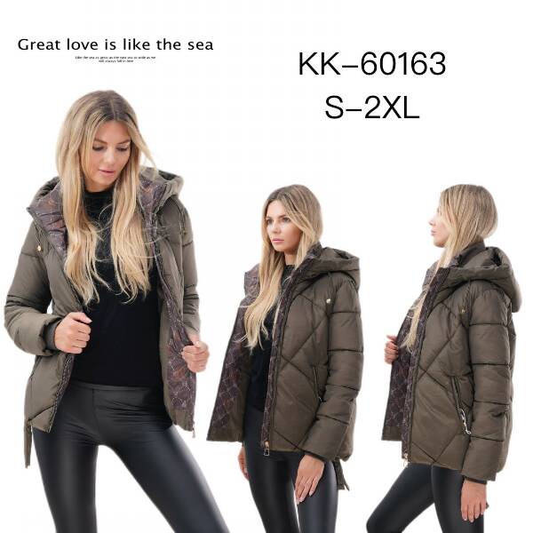 Kurtki damskie zimowe Roz S-2XL, 1 Kolor Paczka 5 szt