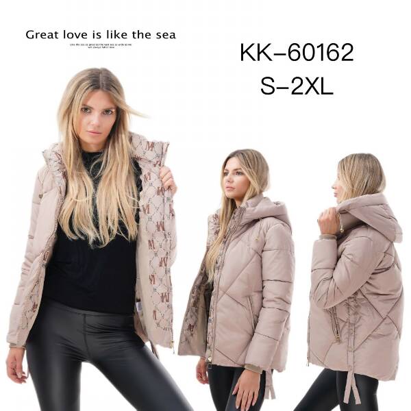 Kurtki damskie zimowe Roz S-2XL, 1 Kolor Paczka 5 szt