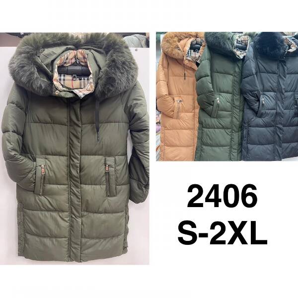 Kurtki damskie zimowe Roz S-2XL, 1 Kolor Paczka 5 szt