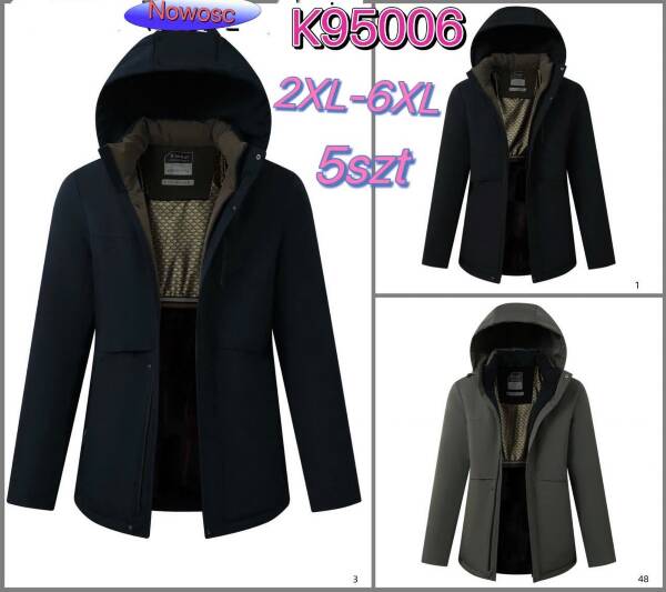 Kurtka męska cienka Roz 2XL-6XL, 1 Kolor Paczka 5 szt