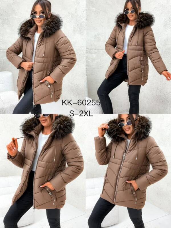 Kurtki damskie zimowe Roz S-2XL, 1 kolor Paczka 5 szt