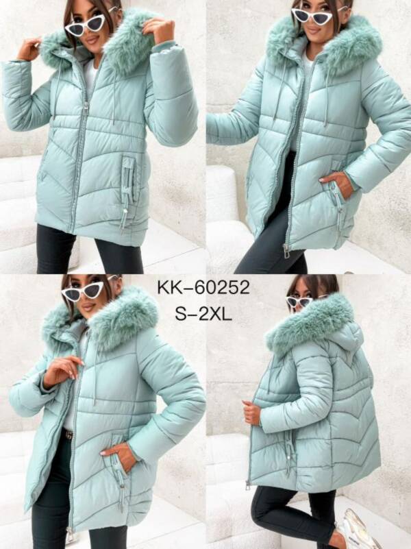 Kurtki damskie zimowe Roz S-2XL, 1 kolor Paczka 5 szt