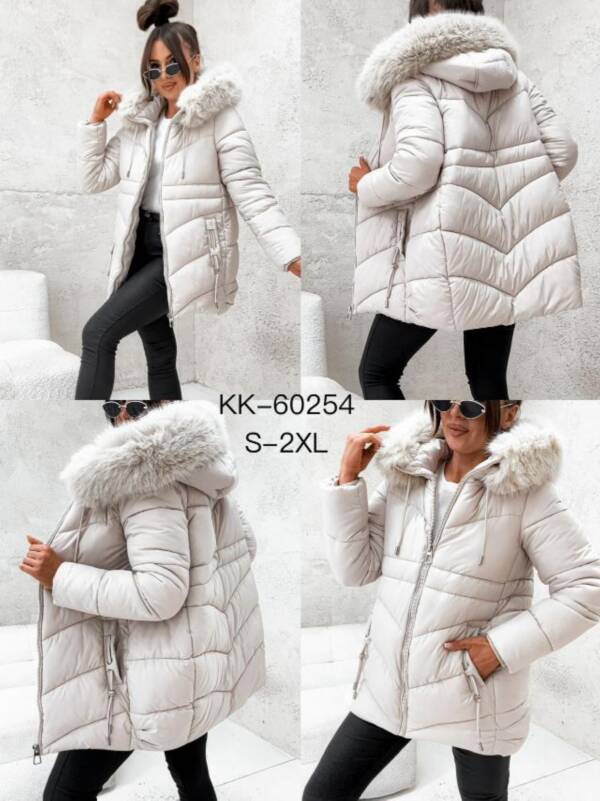 Kurtki damskie zimowe Roz S-2XL, 1 kolor Paczka 5 szt