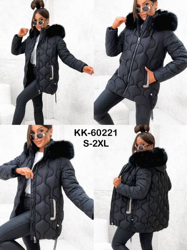 Kurtki damskie zimowe Roz S-2XL, 1 Kolor Paczka 5 szt