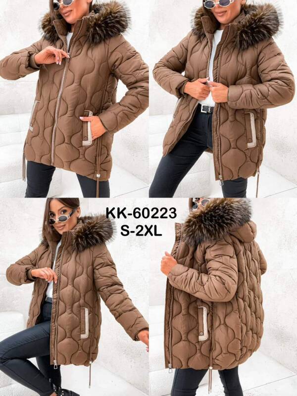 Kurtki damskie zimowe Roz S-2XL, 1 Kolor Paczka 5 szt