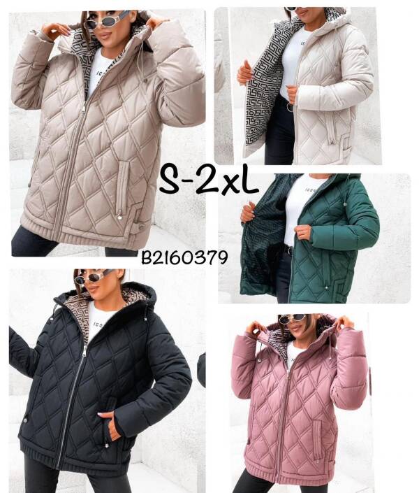 Kurtki damskie zimowe Roz S-2XL, 1 Kolor Paczka 5 szt