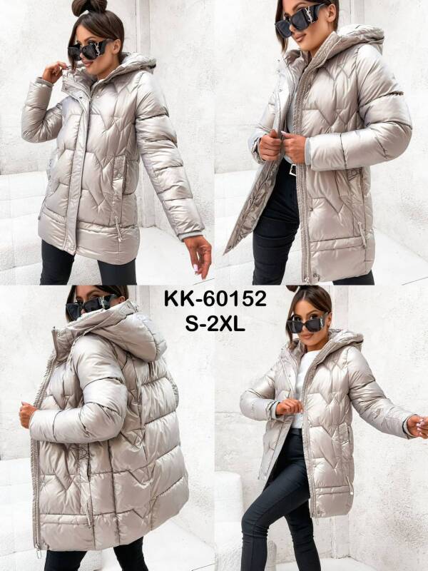 Kurtki damskie zimowe Roz S-2XL, 1 Kolor Paczka 5 szt