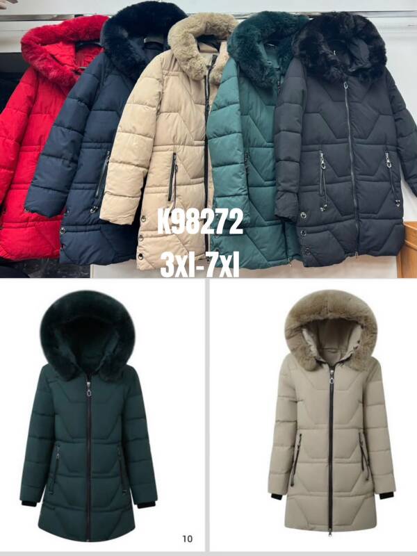 Zimowe Płaszcze Roz 3XL-7XL, 1 Kolor Paczka 5 szt