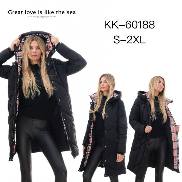 Kurtki damskie zimowe Roz S-2XL, 1 Kolor Paczka 5 szt