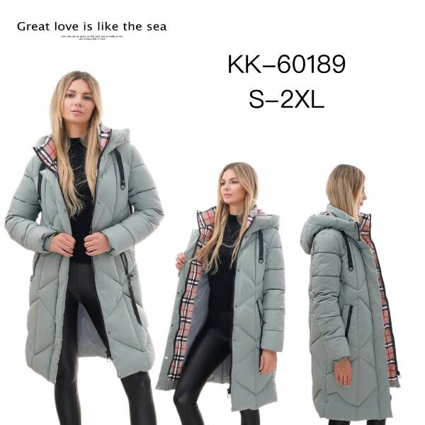 Kurtki damskie zimowe Roz S-2XL, 1 Kolor Paczka 5 szt