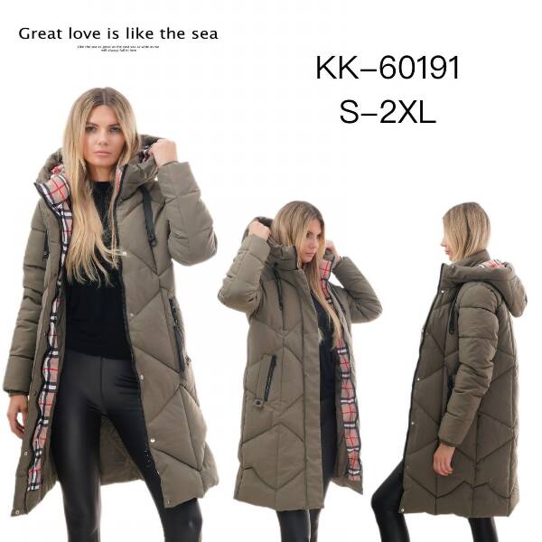 Kurtki damskie zimowe Roz S-2XL, 1 Kolor Paczka 5 szt