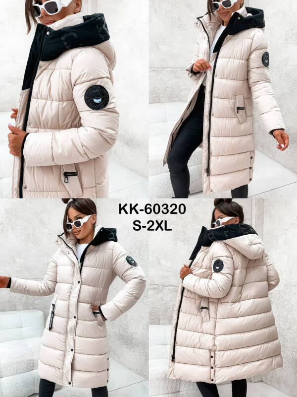 Kurtki damskie zimowe Roz S-2XL, 1 Kolor Paczka 5 szt