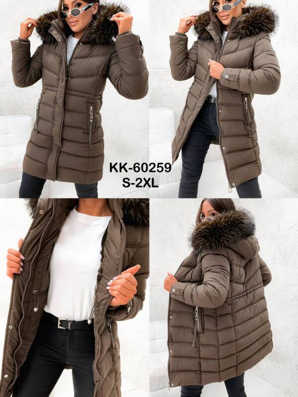 Kurtki damskie zimowe Roz S-2XL, 1 Kolor Paczka 5 szt
