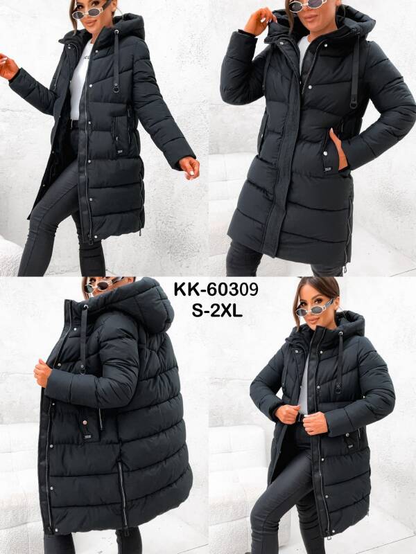 Kurtki damskie zimowe Roz S-2XL, 1 Kolor Paczka 5 szt