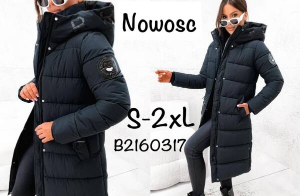 Zimowe Płaszcze Roz S-2XL, 1 Kolor Paczka 5 szt