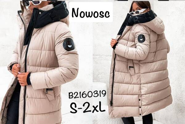 Zimowe Płaszcze Roz S-2XL, 1 Kolor Paczka 5 szt