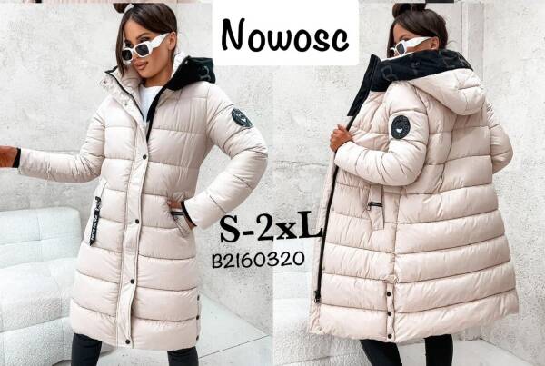 Zimowe Płaszcze Roz S-2XL, 1 Kolor Paczka 5 szt