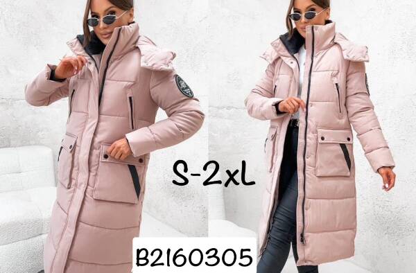 Zimowe Płaszcze Roz S-2XL, 1 Kolor Paczka 5 szt