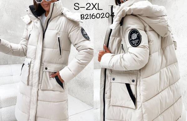 Zimowe Płaszcze Roz S-2XL, 1 Kolor Paczka 5 szt