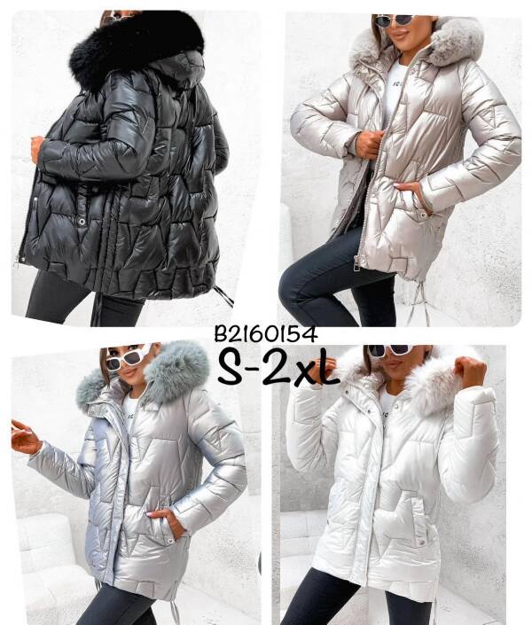 Kurtki damskie zimowe Roz S-2XL, 1 Kolor Paczka 5 szt