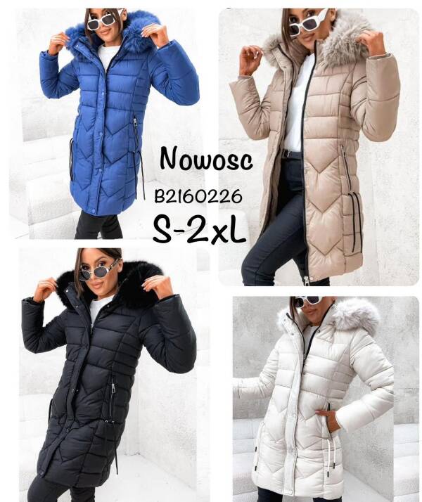Zimowe Płaszcze Roz S-2XL, 1 Kolor Paczka 5 szt