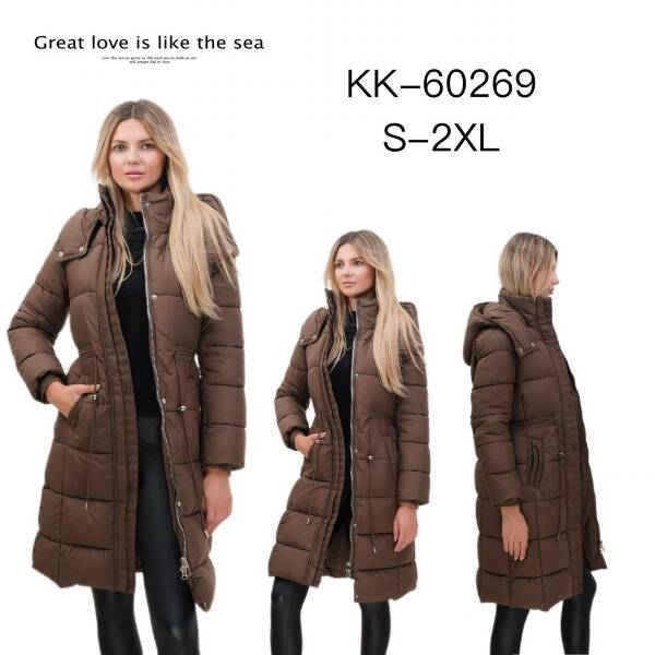 Kurtki damskie zimowe Roz S-2XL, 1 Kolor Paczka 5 szt