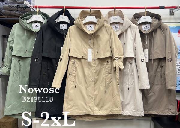 Kurtki damskie cienki Roz S-2XL, 1 Kolor Paczka 5 szt