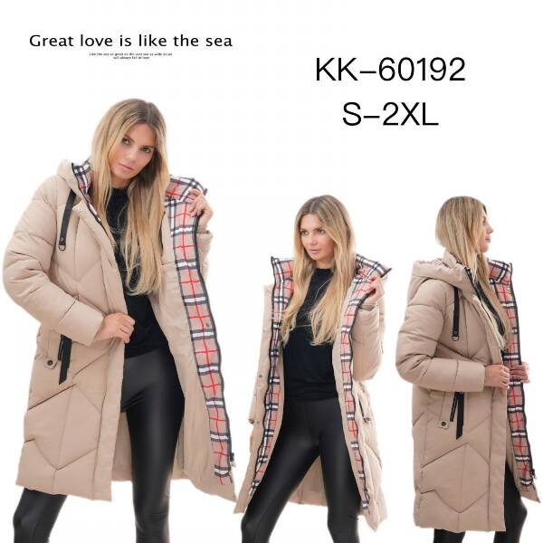 Kurtki damskie zimowe Roz S-2XL, 1 Kolor Paczka 5 szt