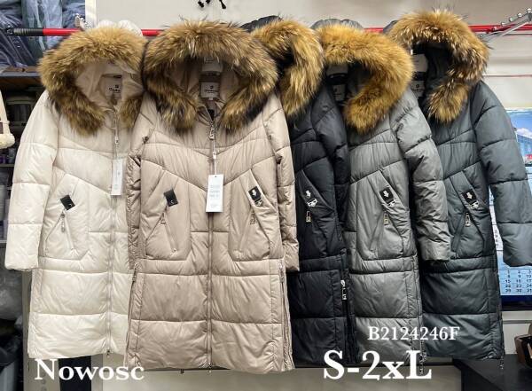 Zimowe Płaszcze Roz S-2XL, 1 Kolor Paczka 5 szt