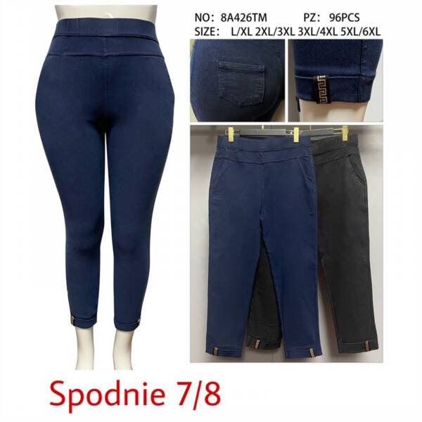 Leginsy damskie Roz L-6XL, 1 Kolor Paczka 10 szt	
