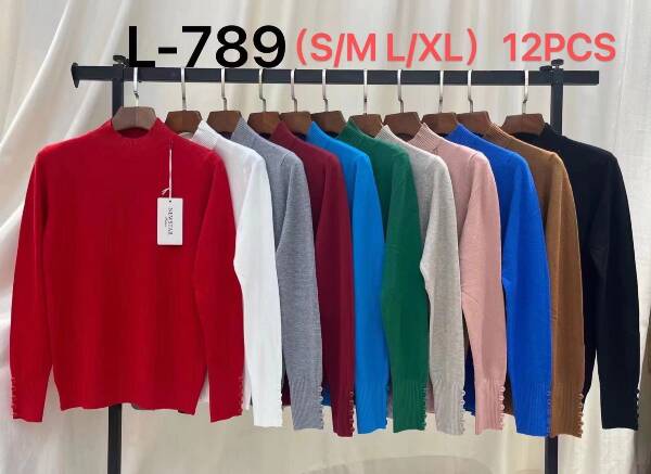 Swetry damska Roz S/M-L/XL Mix kolor Paczka 12 szt