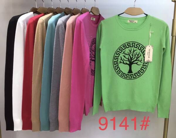 Swetry damska Roz S/M-L/XL Mix kolor Paczka 12 szt