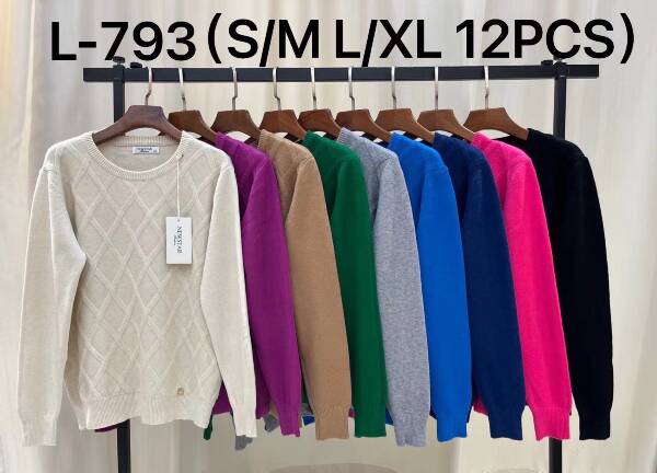 Swetry damska Roz S/M-L/XL Mix kolor Paczka 12 szt
