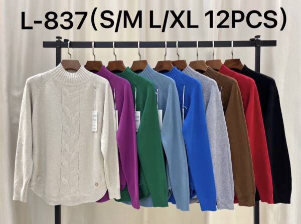 Swetry damska Roz S/M-L/XL Mix kolor Paczka 12 szt