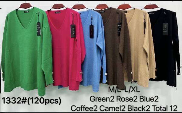 Swetry damska Roz M/L-L/XL Mix kolor Paczka 12 szt