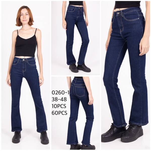 Spodnie damskie jeans Roz 36-44, 1 Kolor Paczka 10 szt