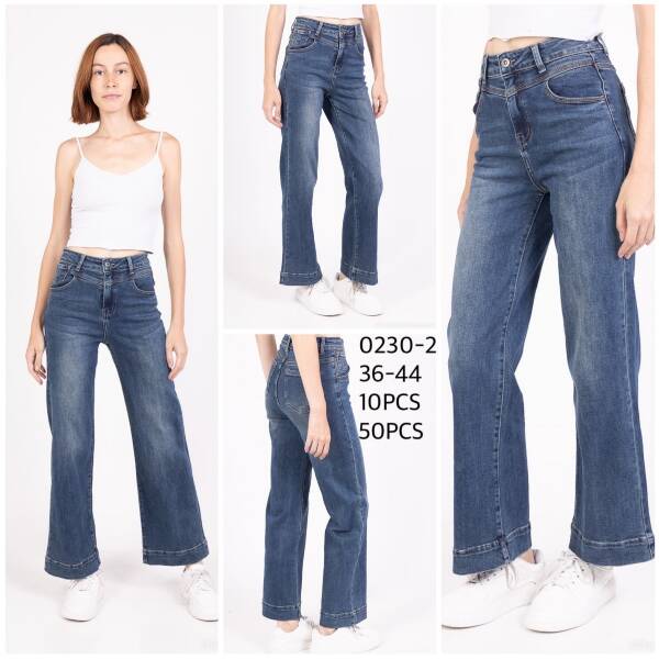 Spodnie damskie jeans Roz 36-44, 1 Kolor Paczka 10 szt
