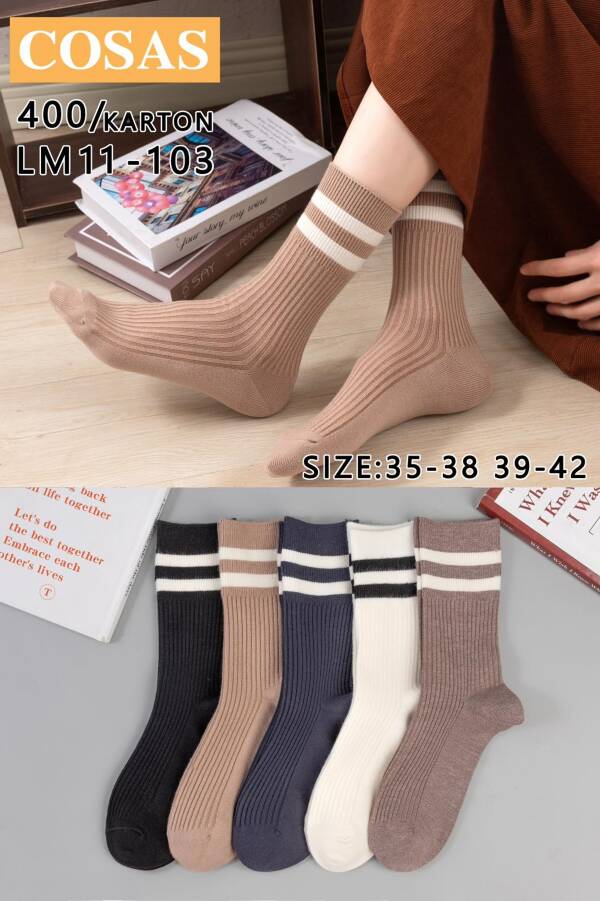 Skarpety damskie Roz 35-42, Mix kolor Paczka 40 szt