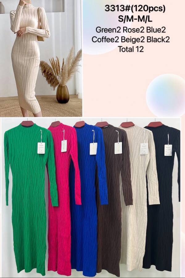 Sukienki  damska Roz S/M-L/XL Mix kolor Paczka 12 szt