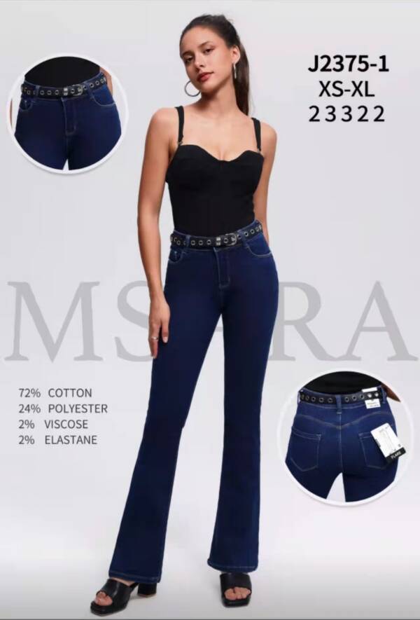 Spodnie damskie jeansy Roz XS-XL, 1 Kolor Paczka 10 szt